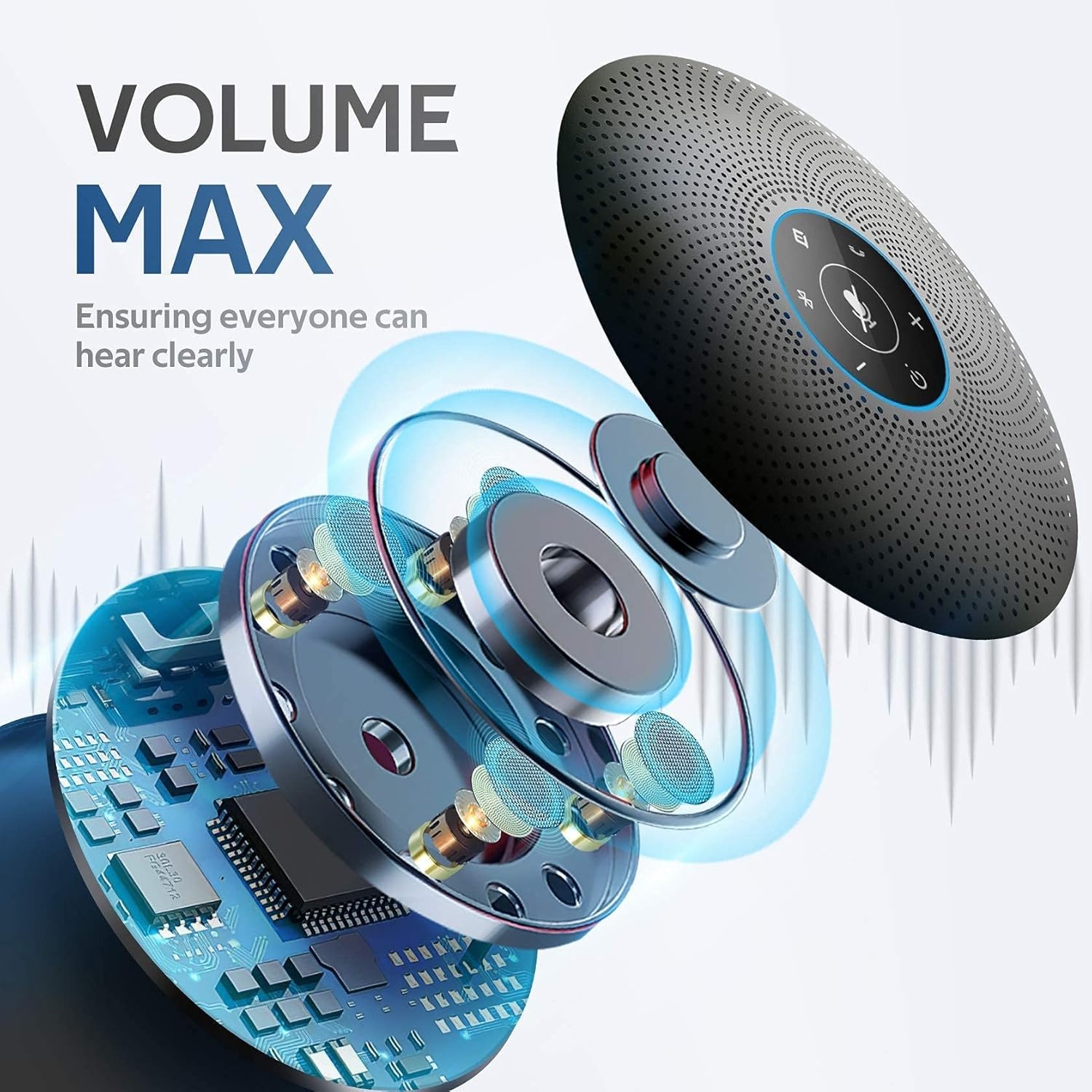image:image2 Bluetooth Speakerphone M2 Max Professional Conference Speaker and for Around 20 People Business Conference Calls High Volume Noise Reduction Daisy Chain Dongle Home Office Skype
