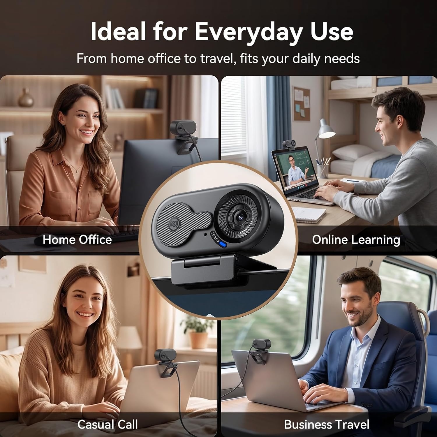 image:imageEMEET 1080P Webcam with Microphone C960 Web Camera 2 Mics Streaming Webcam 90FOV Computer Camera Plug and Play USB Web Cam for Online CallingConferencing ZoomTeamsFacetimeYouTube LaptopPCSmooth 1080P w Stable Fixed Focus
