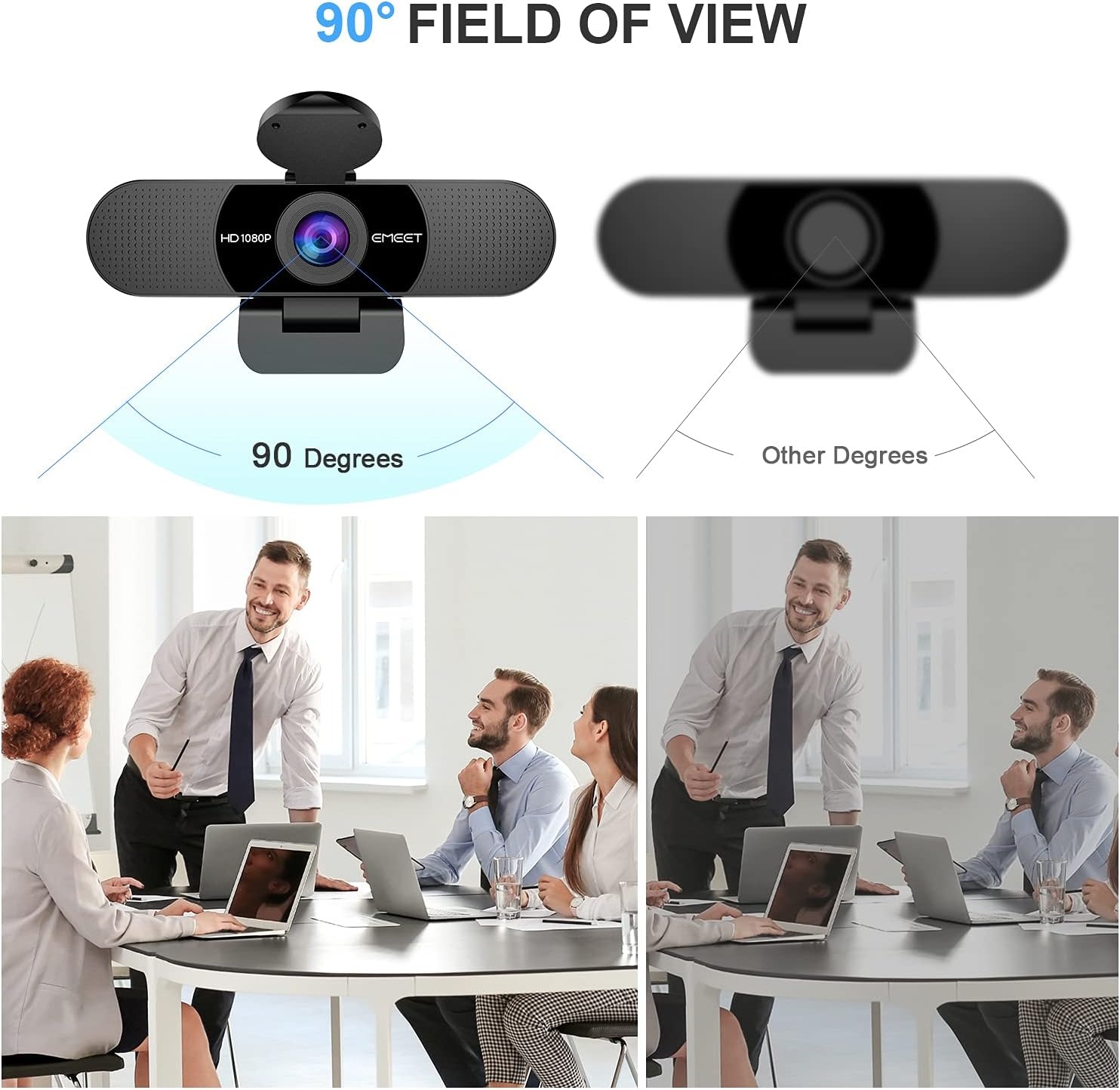 image:imageEMEET 1080P Webcam with Microphone C960 Web Camera 2 Mics Streaming Webcam 90FOV Computer Camera Plug and Play USB Web Cam for Online CallingConferencing ZoomTeamsFacetimeYouTube LaptopPCClear 1080P w 90 Wide FOV