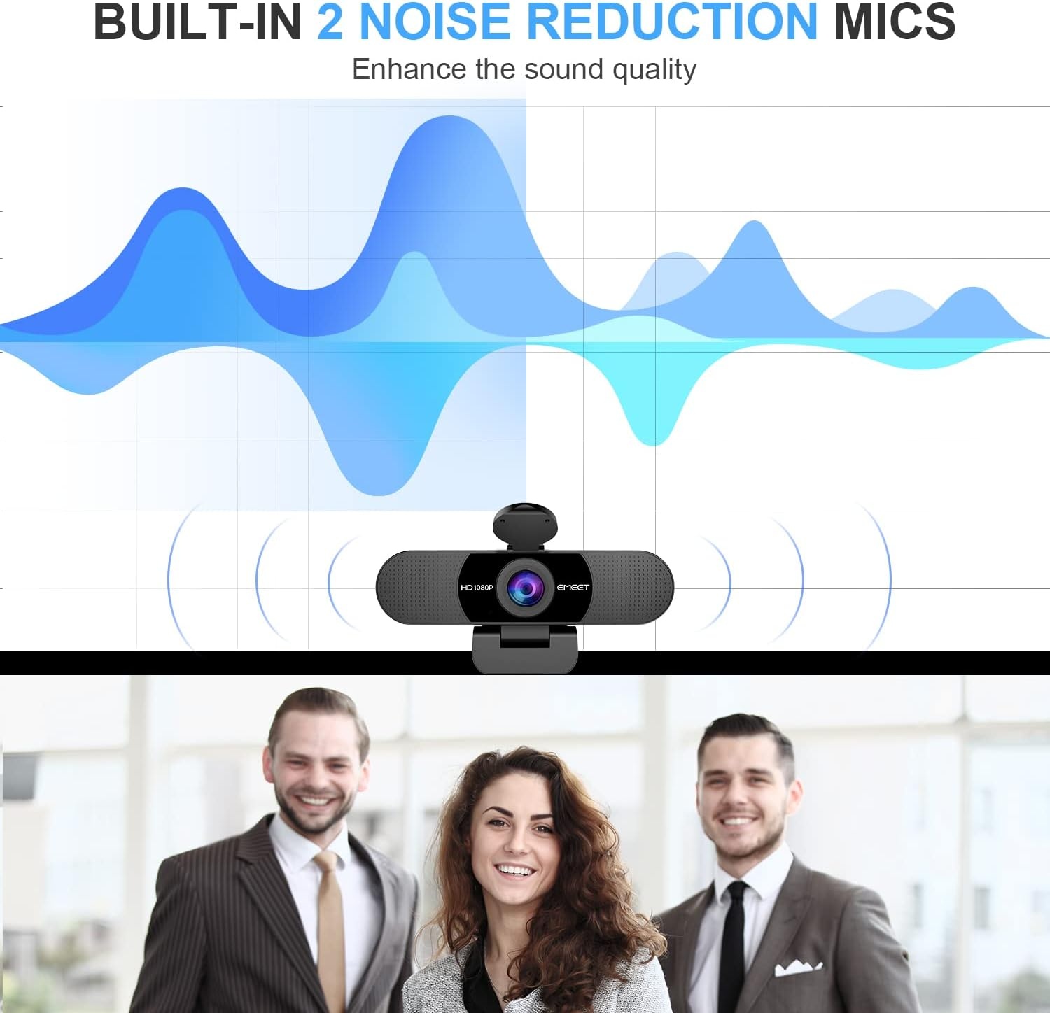 image:imageEMEET 1080P Webcam with Microphone C960 Web Camera 2 Mics Streaming Webcam 90FOV Computer Camera Plug and Play USB Web Cam for Online CallingConferencing ZoomTeamsFacetimeYouTube LaptopPCClear 1080P w 90 Wide FOV