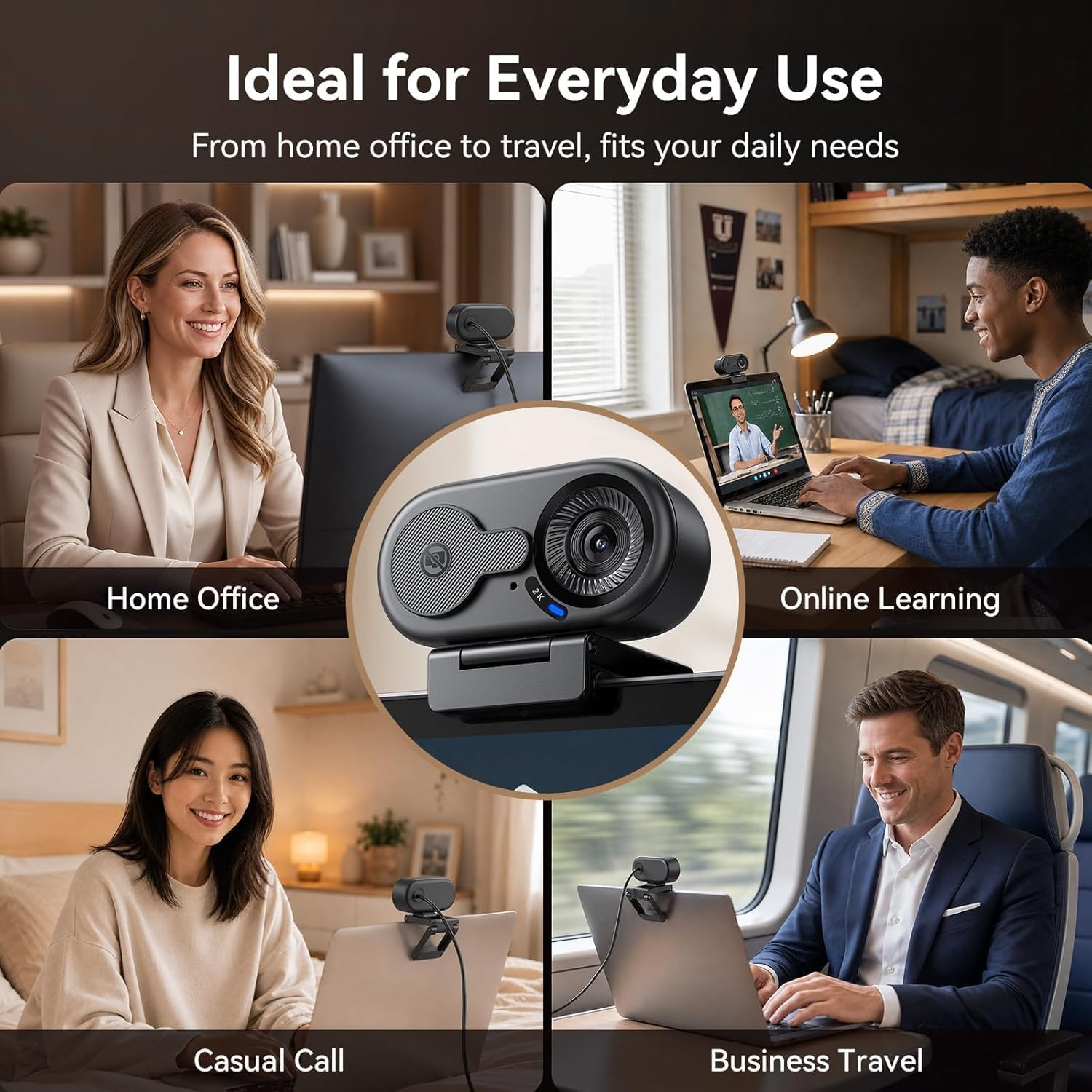 image:imageEMEET 1080P Webcam with Microphone C960 Web Camera 2 Mics Streaming Webcam 90FOV Computer Camera Plug and Play USB Web Cam for Online CallingConferencing ZoomTeamsFacetimeYouTube LaptopPCCrisp 2K w Portable Metal Clip