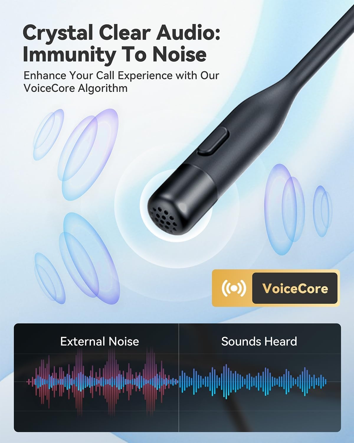 image:imageEMEET Airflow Open Ear Headphones with Mic Zoom Certified True Wireless Headsets with Detachable Microphone ENCVoiceCore 20 Noise Cancelling Bluetooth 53 MultiPoint Wireless Earbuds for WorkAirFlowBlack
