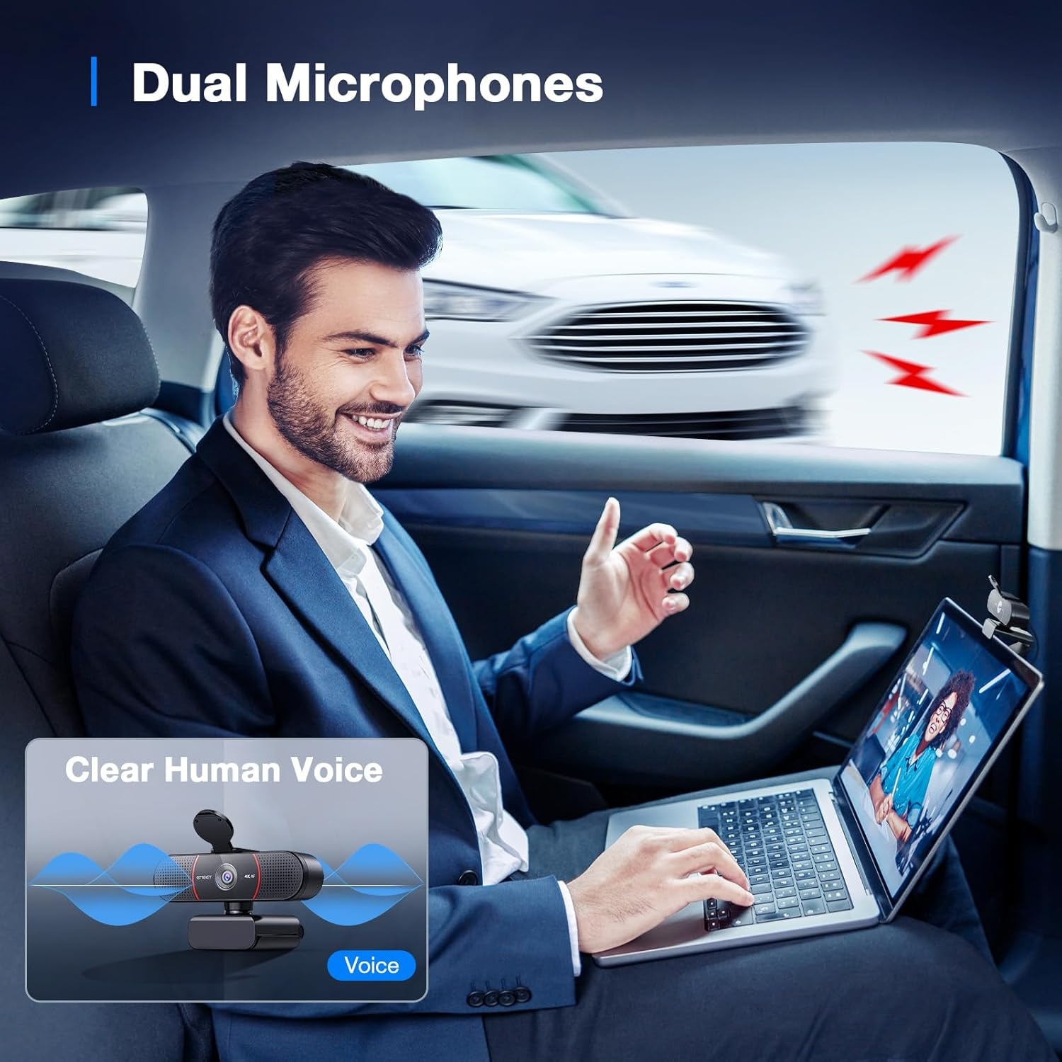 image:imageEMEET C960 1080P Webcam with Microphone 2 Mics 90 FOV USB TypeA amp AtoC Adapter Fixed Focus PlugampPlay Computer Camera for ZoomTeamsFacetimeYouTubeGoogle MeetSwitch 2 Camera 2025 Version4K Tripod