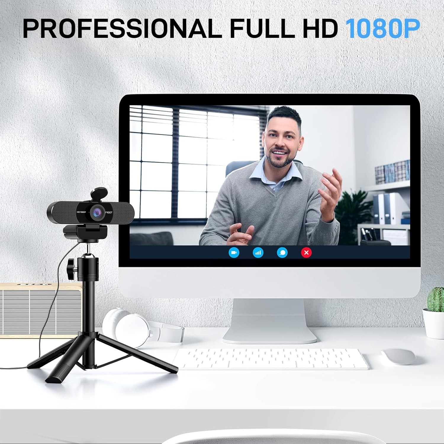 image:imageEMEET C960 1080P Webcam with Microphone 2 Mics 90 FOV USB TypeA amp AtoC Adapter Fixed Focus PlugampPlay Computer Camera for ZoomTeamsFacetimeYouTubeGoogle MeetSwitch 2 Camera 2025 Version1080P Tripod