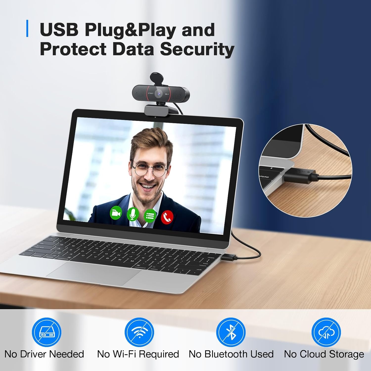 image:imageEMEET C960 1080P Webcam with Microphone 2 Mics 90 FOV USB TypeA amp AtoC Adapter Fixed Focus PlugampPlay Computer Camera for ZoomTeamsFacetimeYouTubeGoogle MeetSwitch 2 Camera 2025 Version4K