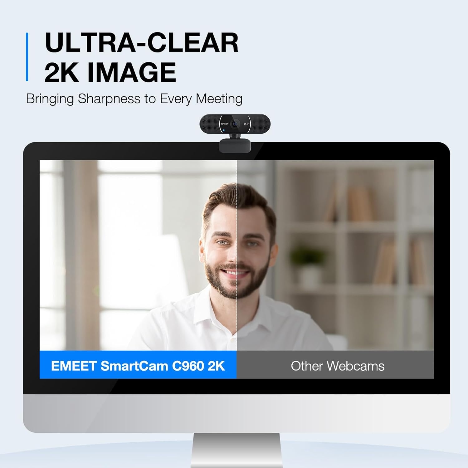 image:imageEMEET C960 1080P Webcam with Microphone 2 Mics 90 FOV USB TypeA amp AtoC Adapter Fixed Focus PlugampPlay Computer Camera for ZoomTeamsFacetimeYouTubeGoogle MeetSwitch 2 Camera 2025 Version2K