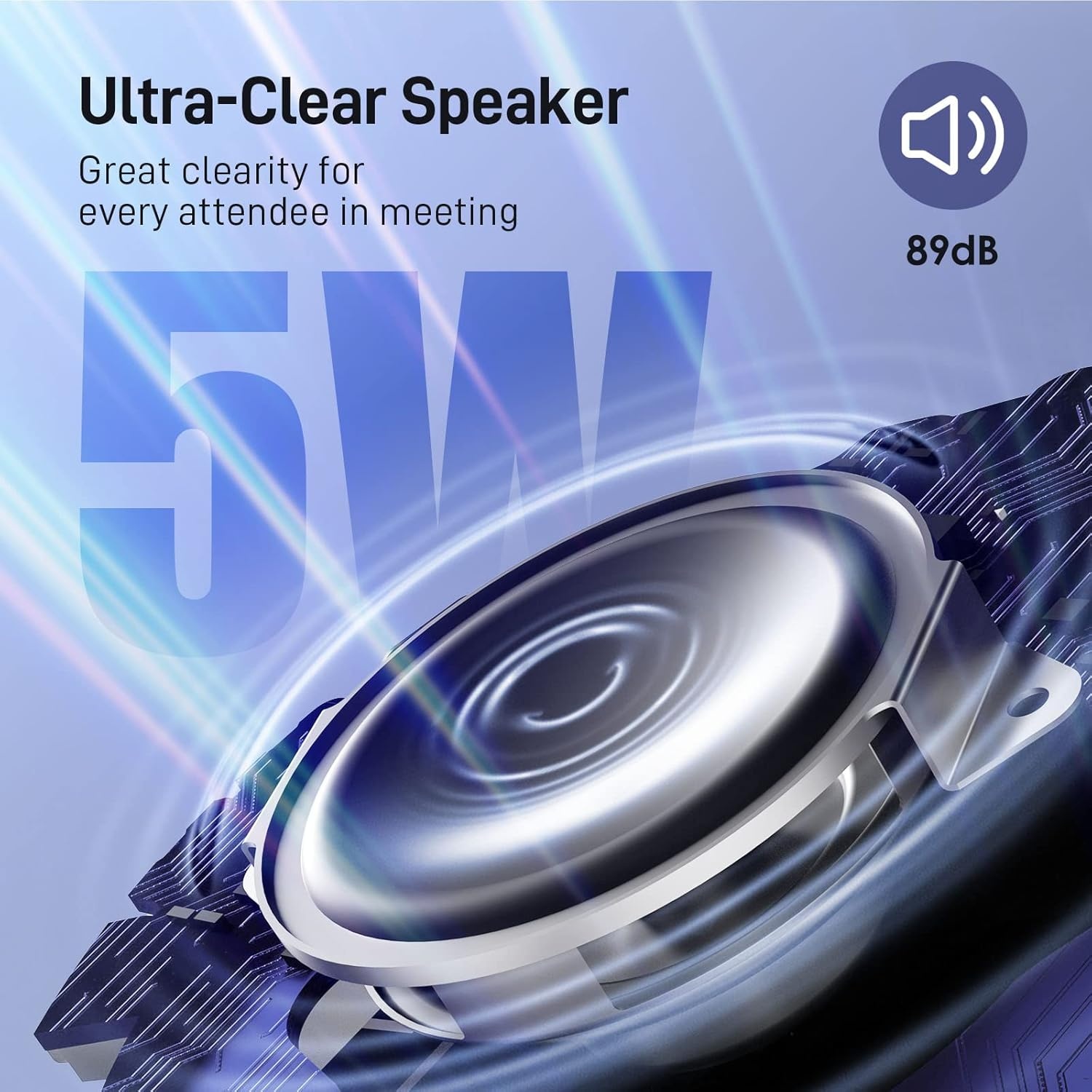 image:imageEMEET Conference Speaker and Microphone Luna 360 Voice Pickup wNoise ReductionMuteIndicator USB Bluetooth Speakerphone wDongle for 8 People Daisy Chain for 16 Compatible with Leading SoftwareLuna Plus Kit for 14