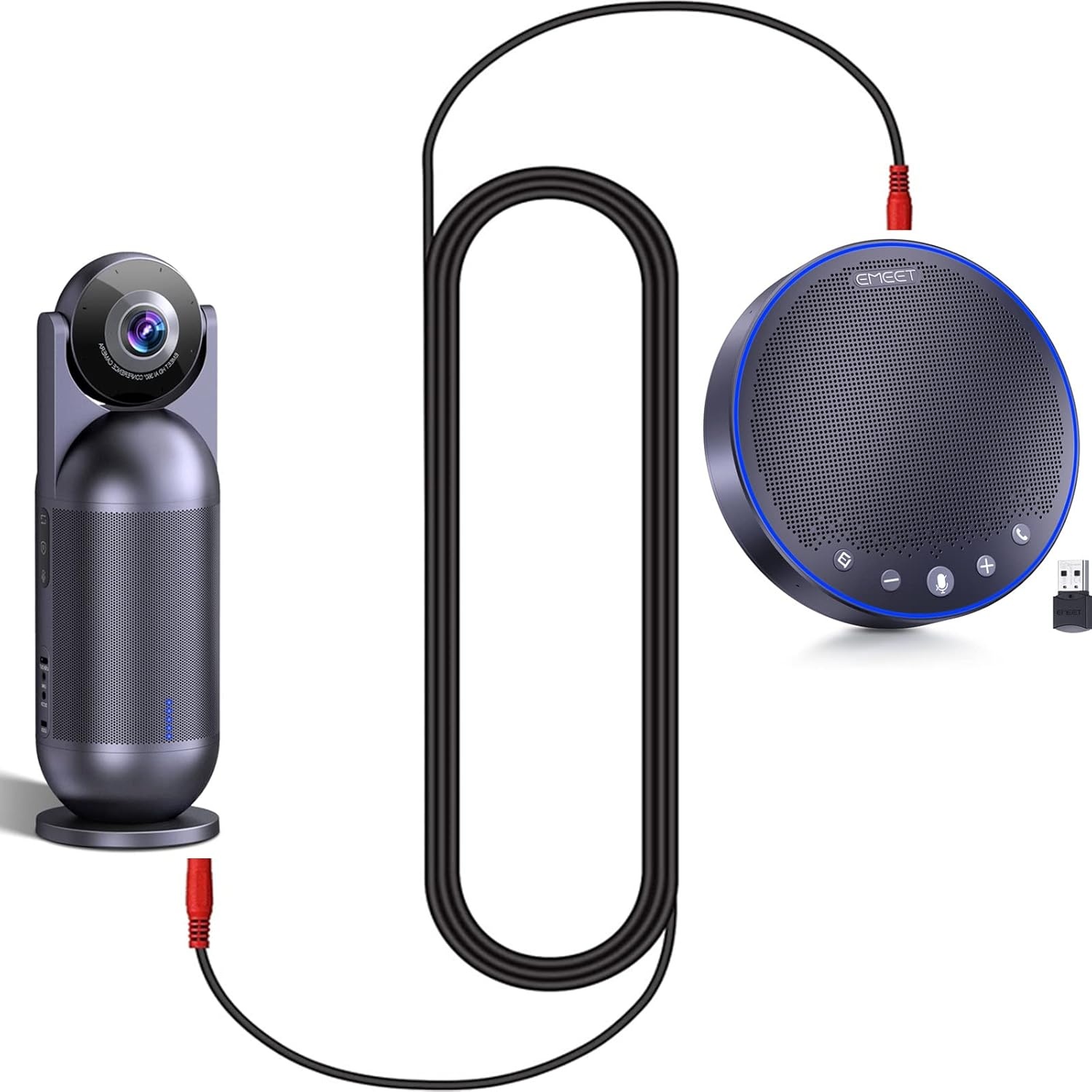 image:imageEMEET Daisy Chain Cable 35mm Male to Male Stereo Audio Aux Cable Use for LunaLuna PlusLuna Plus KitLuna LiteM3M220M2M2 MAX SpeakerphoneMeeting Capsule Expand Meeting up to 1216 People