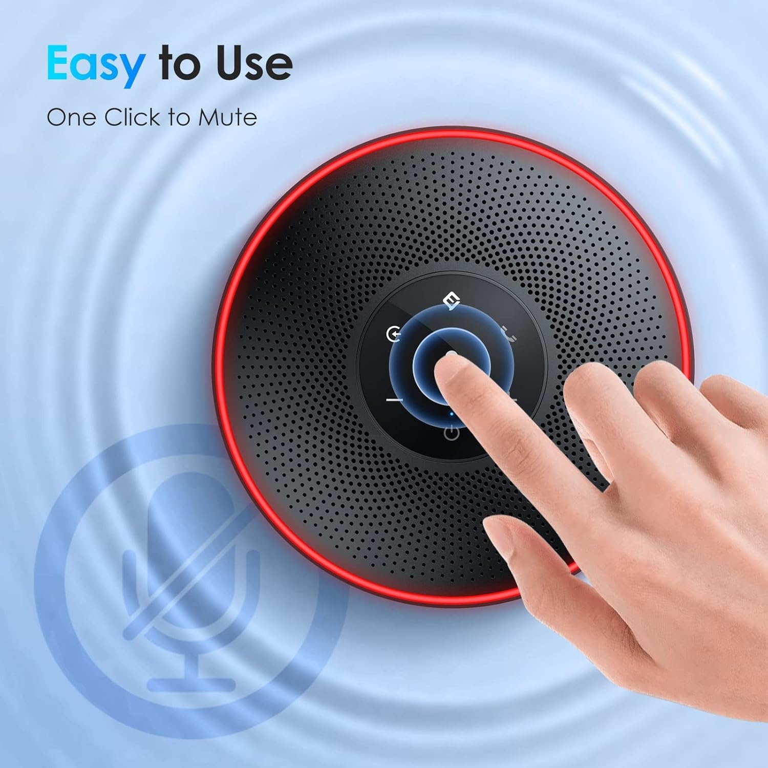 image:imageEMEET M3 Conference Speaker and Microphone Zoom Certified Bluetooth Speakerphone with 4 AI Mics 360 Voice Pickup 18H Talk Time USB 20ampBluetooth 50 with Daisy Chain for 20 People for Zoom TeamsM22016 People