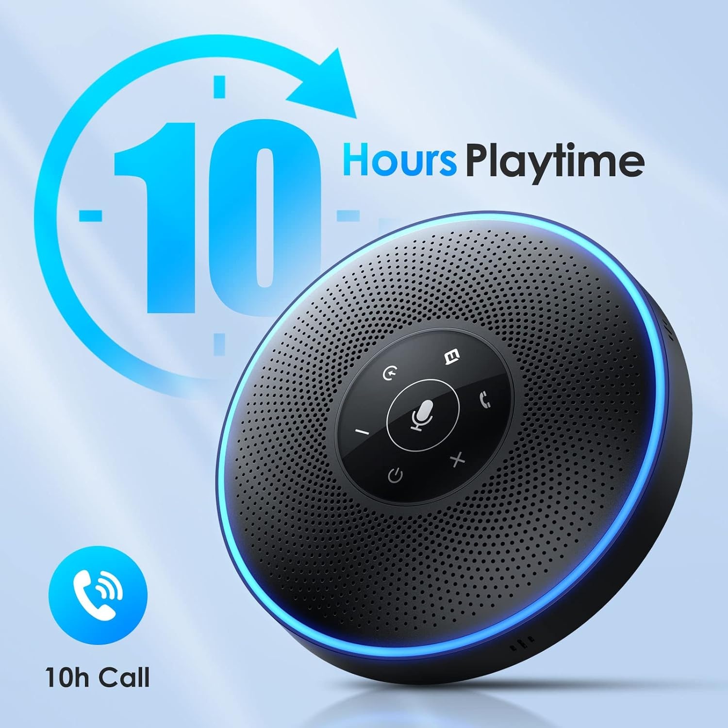 image:imageEMEET M3 Conference Speaker and Microphone Zoom Certified Bluetooth Speakerphone with 4 AI Mics 360 Voice Pickup 18H Talk Time USB 20ampBluetooth 50 with Daisy Chain for 20 People for Zoom TeamsM22016 People