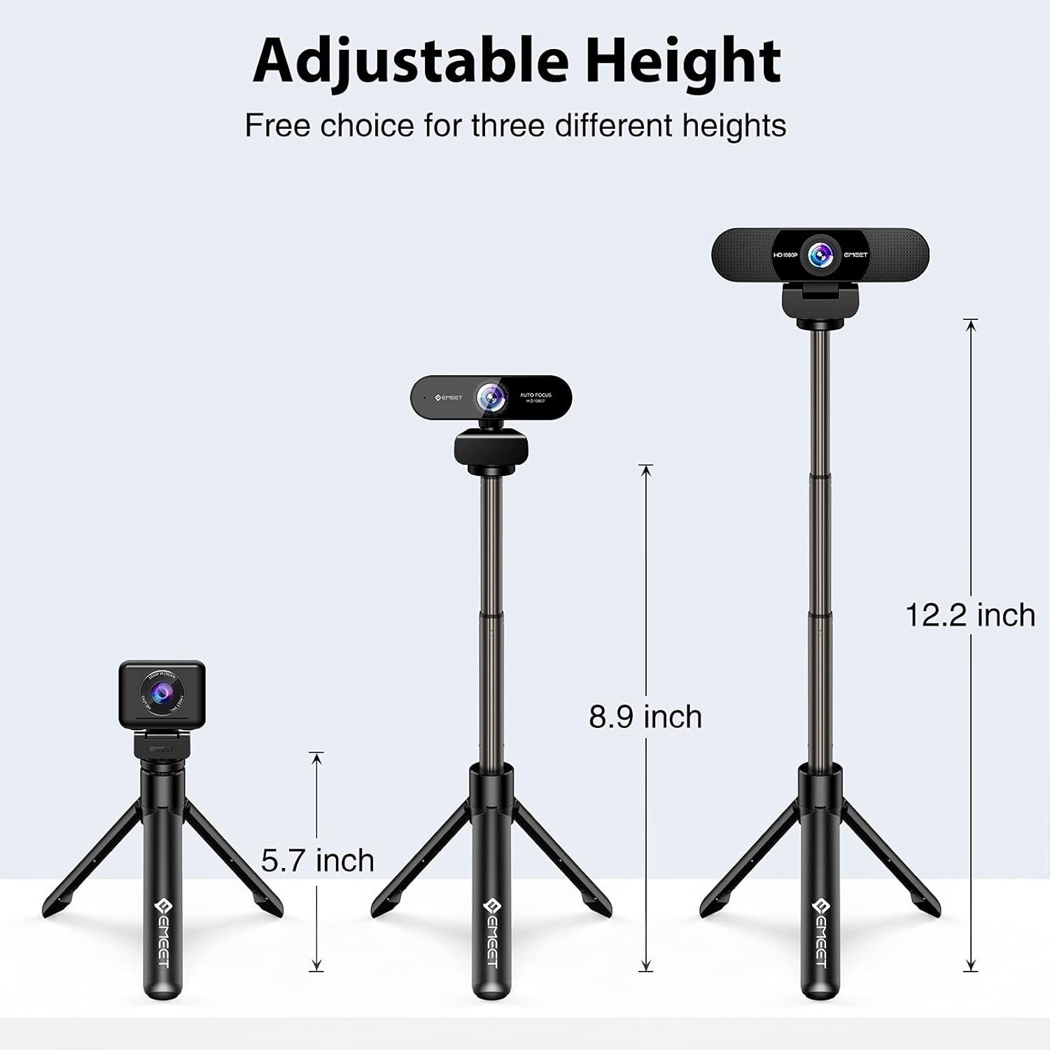 image:imageEMEET StreamCam One Wireless Streaming Camera with Tripod 1080p HD Video Quality Intelligent App Control Multicam Support 1 Detachable Mic amp 2 Builtin Noise Reduction Mics 8H Streaming Battery