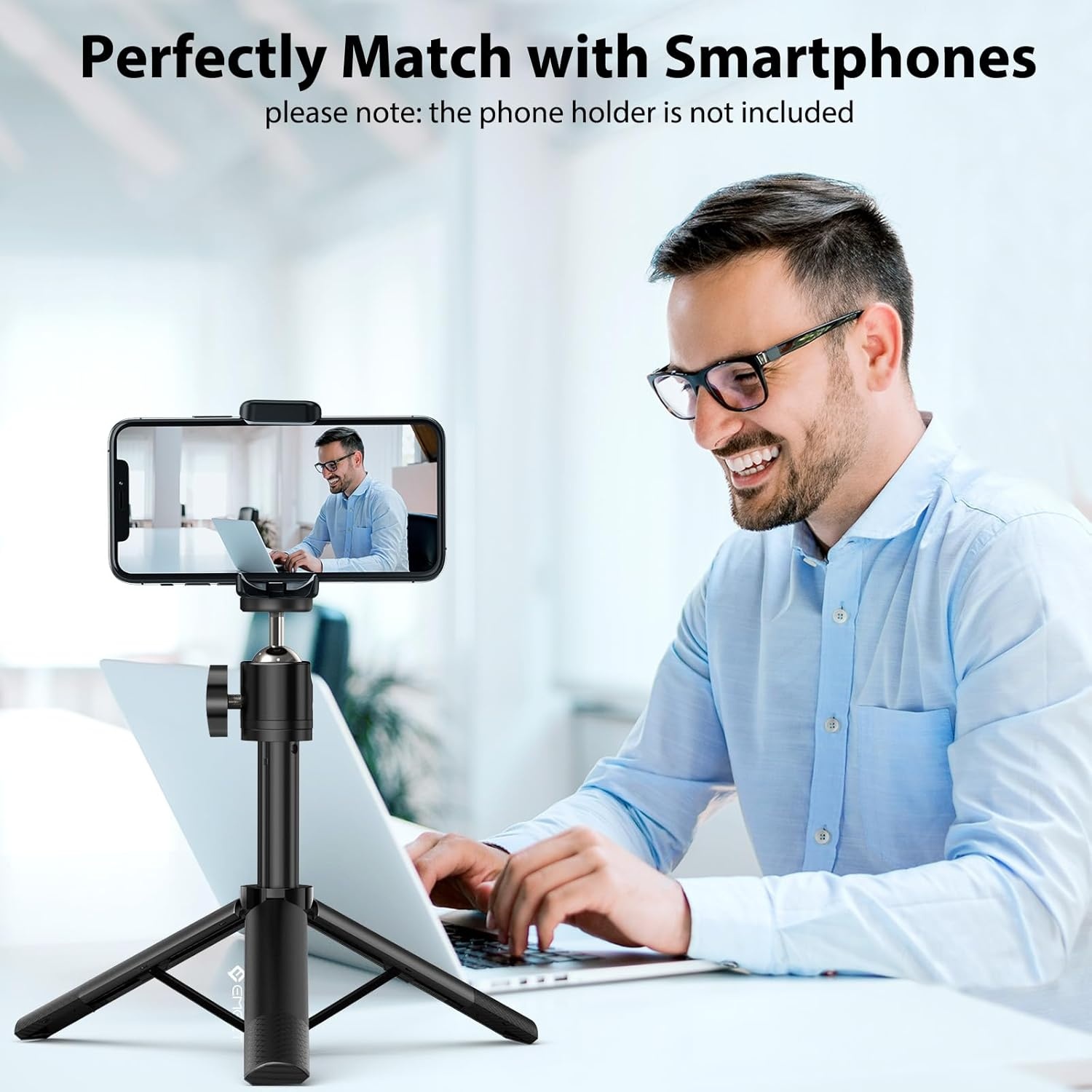 image:imageWebcam Tripod EMEET Professional Webcam Mini Tripod Adjustable Heights with 360 Swivel Head PortableampLightweight Stable Use Universal Compatible for Most WebcamsPhonesGoProsMirrorless Cameras