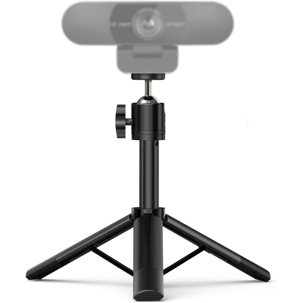 image:imageWebcam Tripod EMEET Professional Webcam Mini Tripod Adjustable Heights with 360 Swivel Head PortableampLightweight Stable Use Universal Compatible for Most WebcamsPhonesGoProsMirrorless Cameras