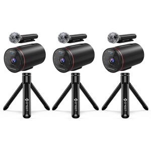 image:imageEMEET 3Pack StreamCam One Live Wireless Streaming Camera with Tripod for MultiCamera 1080p HD Video Quality Intelligent App Control 1 Detachable Mic amp 2 Builtin Noise Reduction Mics