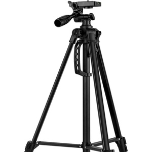 image:imageEMEET Phone Tripod Stand 555in Tall Adjustable Floor Mount for Cell Phones 360 Pan Tilt Head Foldable 193in Lightweight Stand for Live Streaming Video Recording Vlogging Selfies