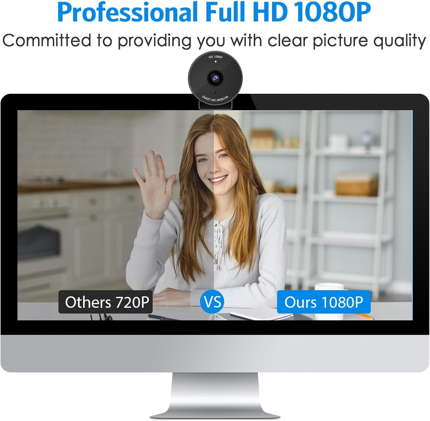 image:imageEMEET C950 1080P Webcam USB Webcam with Microphone amp Physical Privacy Cover Auto Light Correction Fixed Focus USB Plug amp Play Ultra Web Cam w 70View for MeetingOnline ClassesZoomYouTube1080P Ultimate Cost Effective