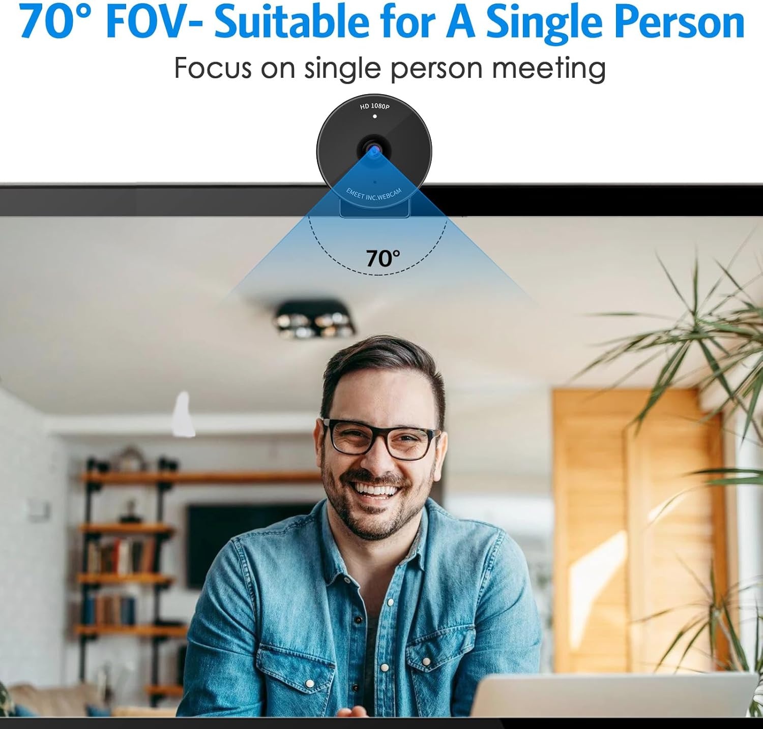 image:imageEMEET C950 1080P Webcam USB Webcam with Microphone amp Physical Privacy Cover Auto Light Correction Fixed Focus USB Plug amp Play Ultra Web Cam w 70View for MeetingOnline ClassesZoomYouTube1080P Ultimate Cost Effective