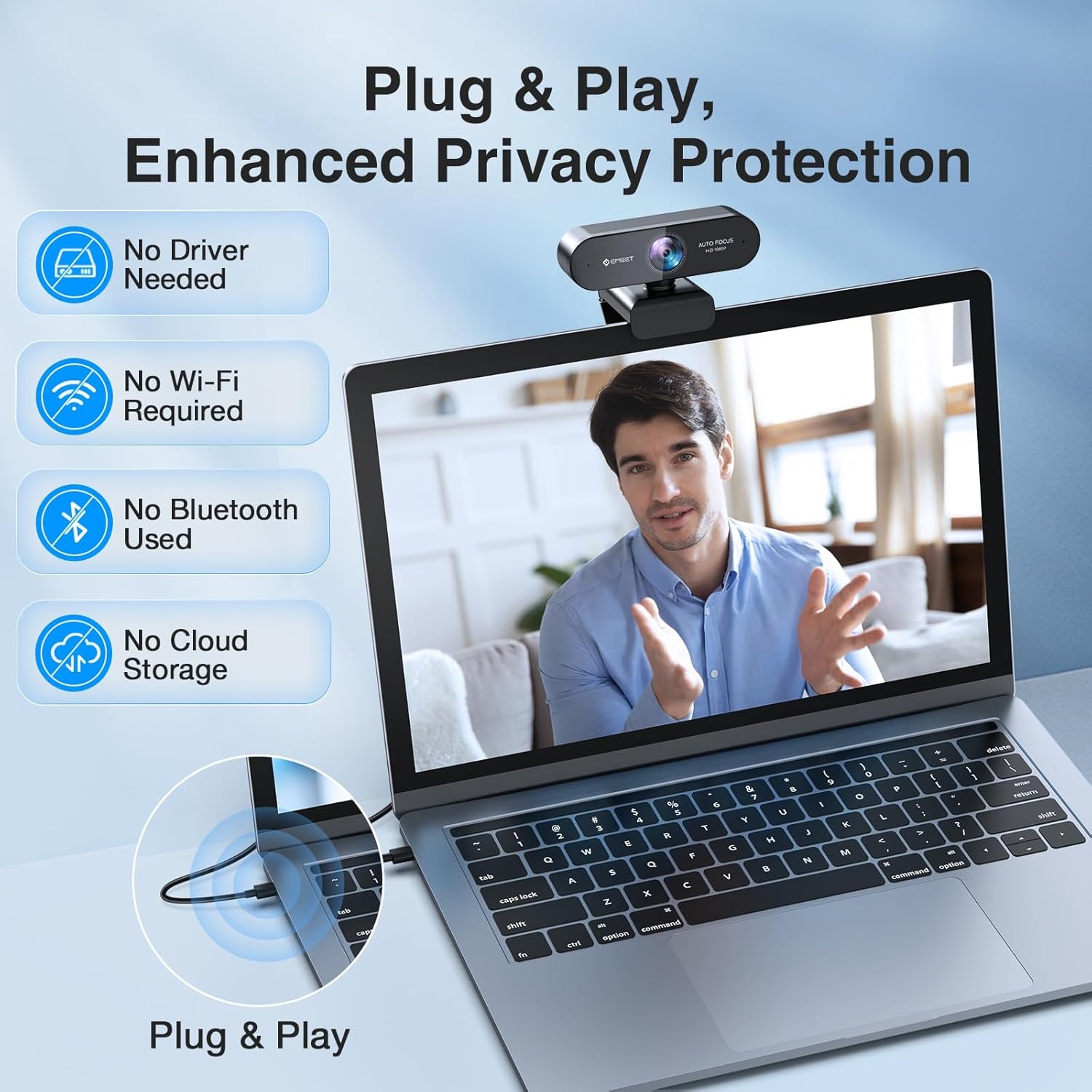 image:imageEMEET NOVA 4K Webcam for PC Ultra 4K HD PDAF Autofocus Dual Omnidirectional Mics 73 FOV Auto Light Correction USBA Privacy Cover Ideal for HighEnd Business MeetingsampLive Streaming96FOV w 2 Noise Cancel Mics