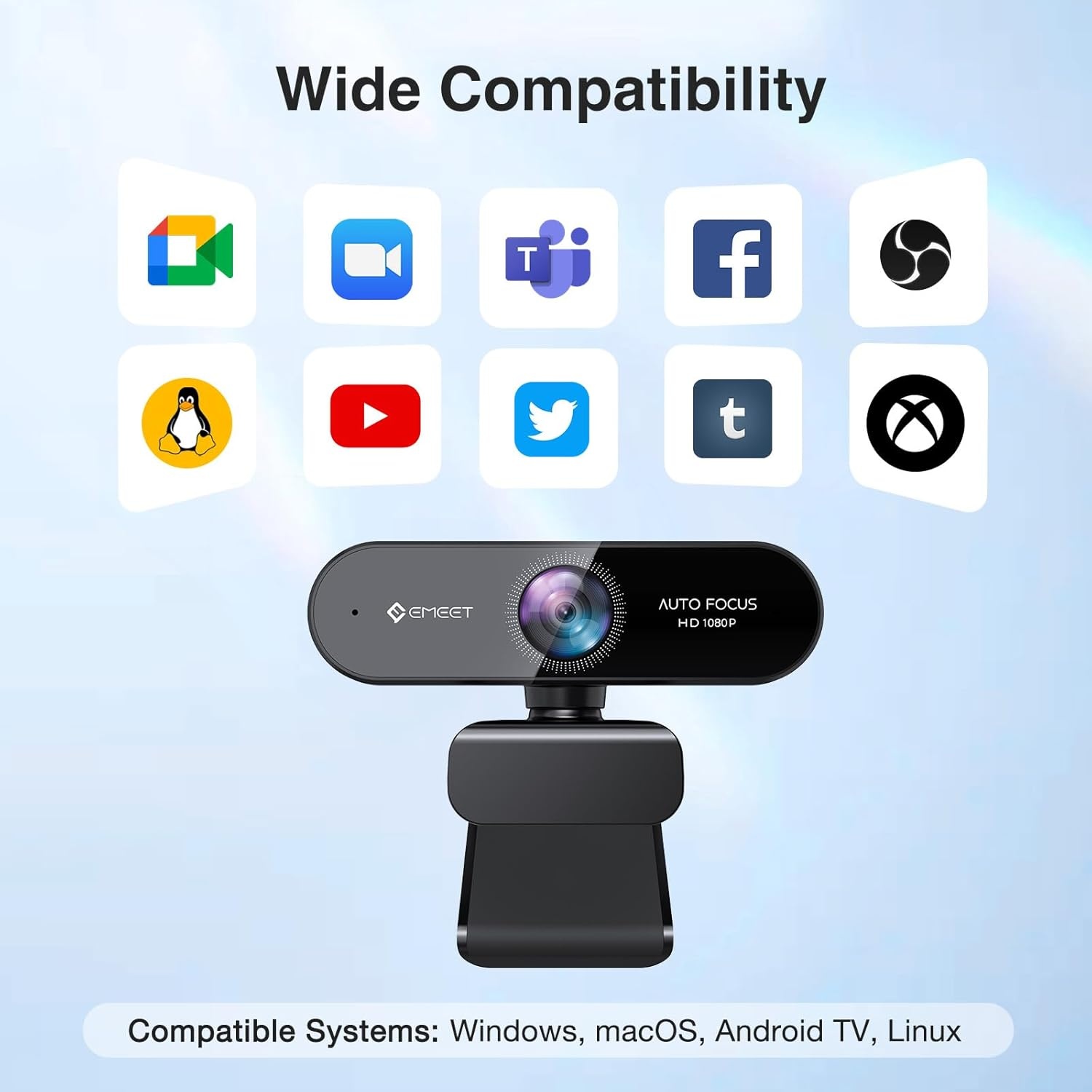 image:imageEMEET NOVA 4K Webcam for PC Ultra 4K HD PDAF Autofocus Dual Omnidirectional Mics 73 FOV Auto Light Correction USBA Privacy Cover Ideal for HighEnd Business MeetingsampLive Streaming96FOV w 2 Noise Cancel Mics