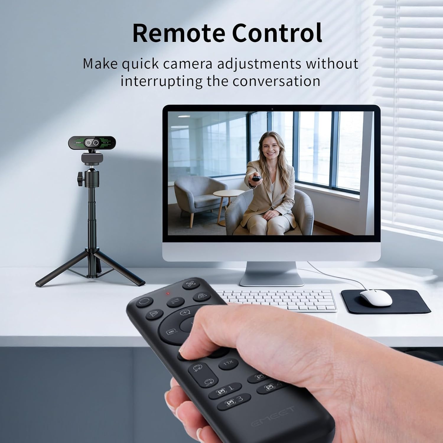 image:imageEMEET NOVA 4K Webcam for PC Ultra 4K HD PDAF Autofocus Dual Omnidirectional Mics 73 FOV Auto Light Correction USBA Privacy Cover Ideal for HighEnd Business MeetingsampLive Streaming4K DualCamera Remote