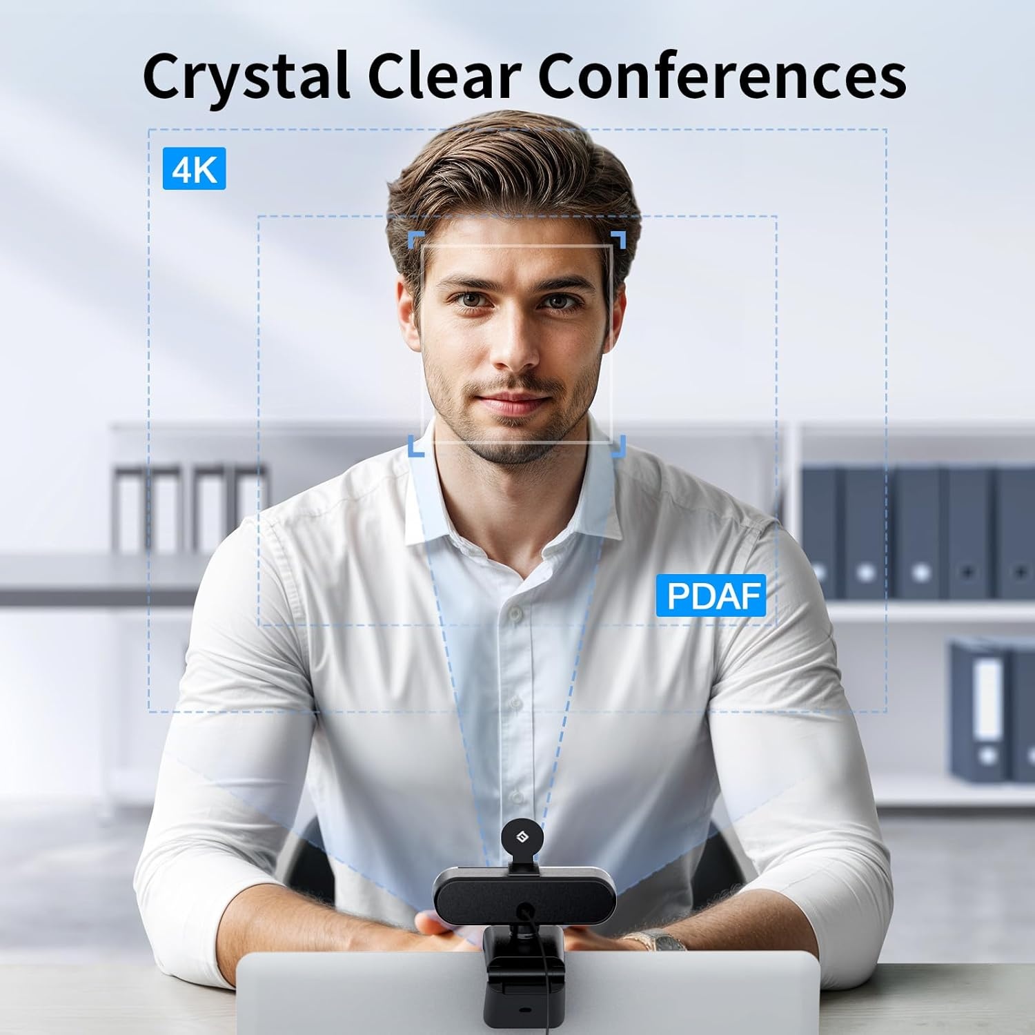 image:imageEMEET NOVA 4K Webcam for PC Ultra 4K HD PDAF Autofocus Dual Omnidirectional Mics 73 FOV Auto Light Correction USBA Privacy Cover Ideal for HighEnd Business MeetingsampLive Streaming4K PDAF Focus 2 Mics
