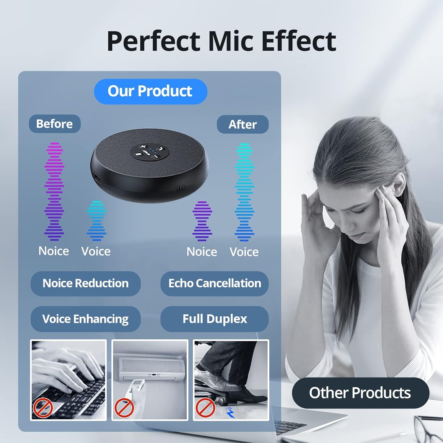 image:imageEMEET USB Speakerphone M1A Zoom Certified AI Mics 360Voice Pickup USB Type CA PlugampPlay Computer Speakers with Microphone Fast Mute Noise Reduction Echo Cancellation for 58 People for Zoom TeamsZoom Certified USB M1A for 6 People
