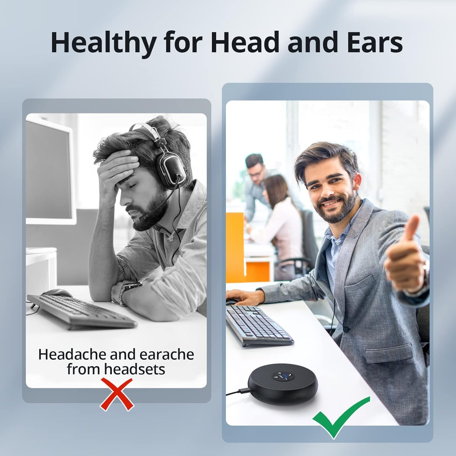 image:imageEMEET USB Speakerphone M1A Zoom Certified AI Mics 360Voice Pickup USB Type CA PlugampPlay Computer Speakers with Microphone Fast Mute Noise Reduction Echo Cancellation for 58 People for Zoom TeamsZoom Certified USB M1A for 6 People