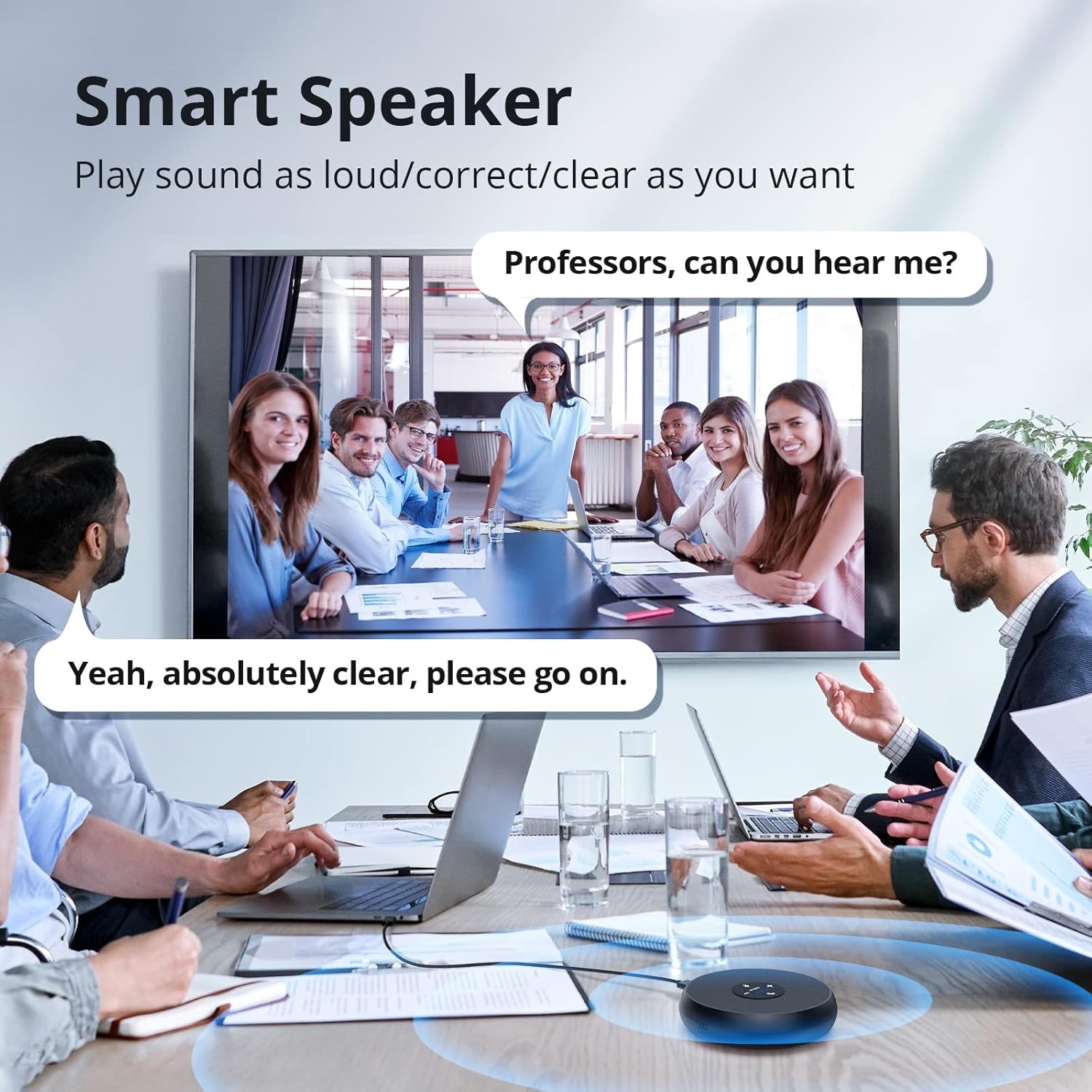 image:imageEMEET USB Speakerphone M1A Zoom Certified AI Mics 360Voice Pickup USB Type CA PlugampPlay Computer Speakers with Microphone Fast Mute Noise Reduction Echo Cancellation for 58 People for Zoom TeamsZoom Certified USB M1A for 6 People