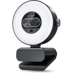 image:imageEMEET S600 4K Webcam for Streaming  Sony 1255 Sensor PDAF Autofocus 1080P60FPS 2 Noise Reduction Mics Builtin Privacy Cover 73 FOV Streaming Camera for Live CommerceGamingBeautyS600L Ring Light 12 Sensor