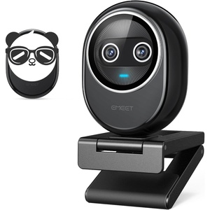 image:imageEMEET Piko Piko Plus Worlds 1st DualCamera AIPowered 4K Webcam 1255 Sony Sensor 3 Micsamp3 Sound Modes Panda Magnetic Privacy Cover USB CCampCA Ideal for LivestreamersBlack